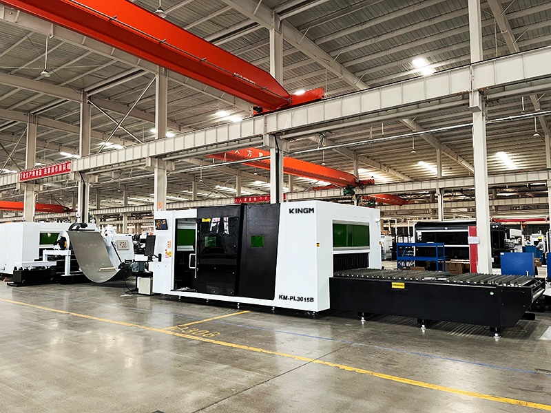 automated-coil-fed-laser-blanking-cutting-system-in-kingmcnc-factory