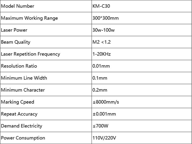 specifications-of-co2-laser-marking-machine